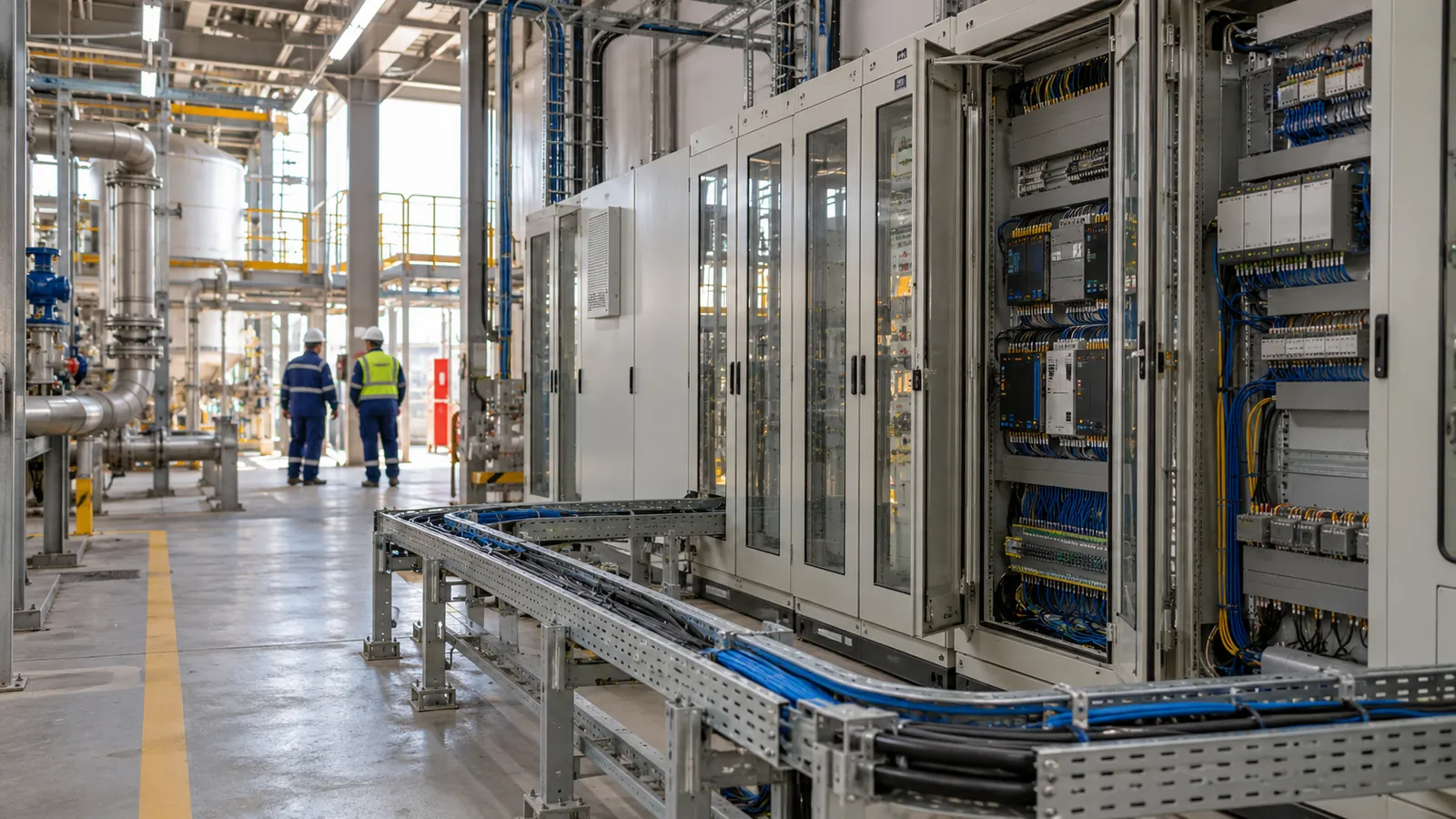 Commissioned PLC and SCADA control room, one of the industrial automation projects in Saudi Arabia