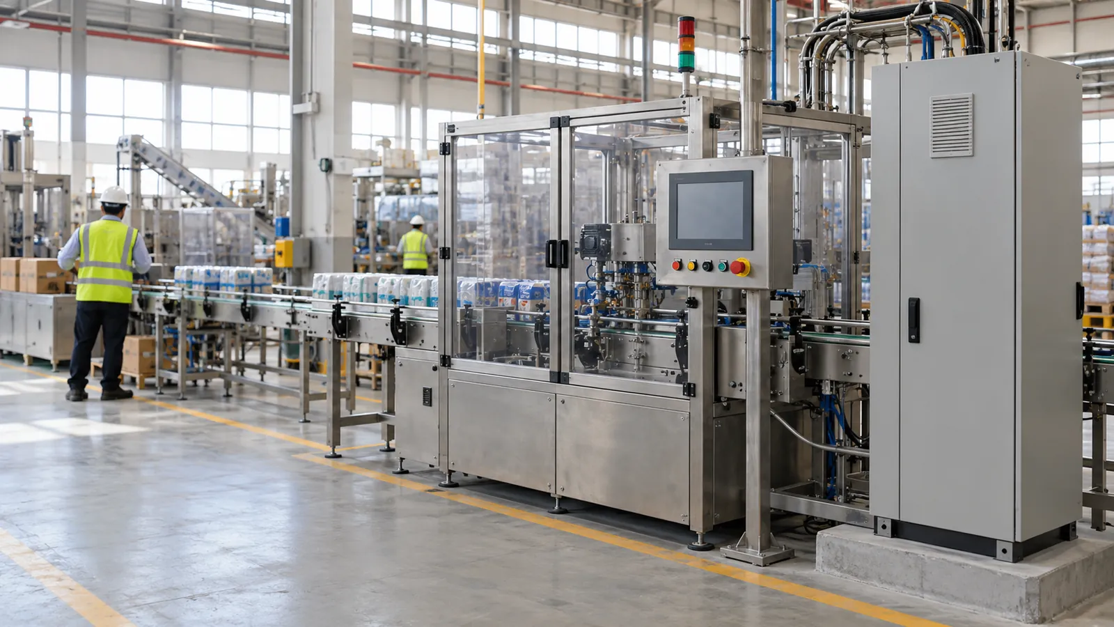Production line automation with PLC and HMI on a packaging line in Saudi Arabia