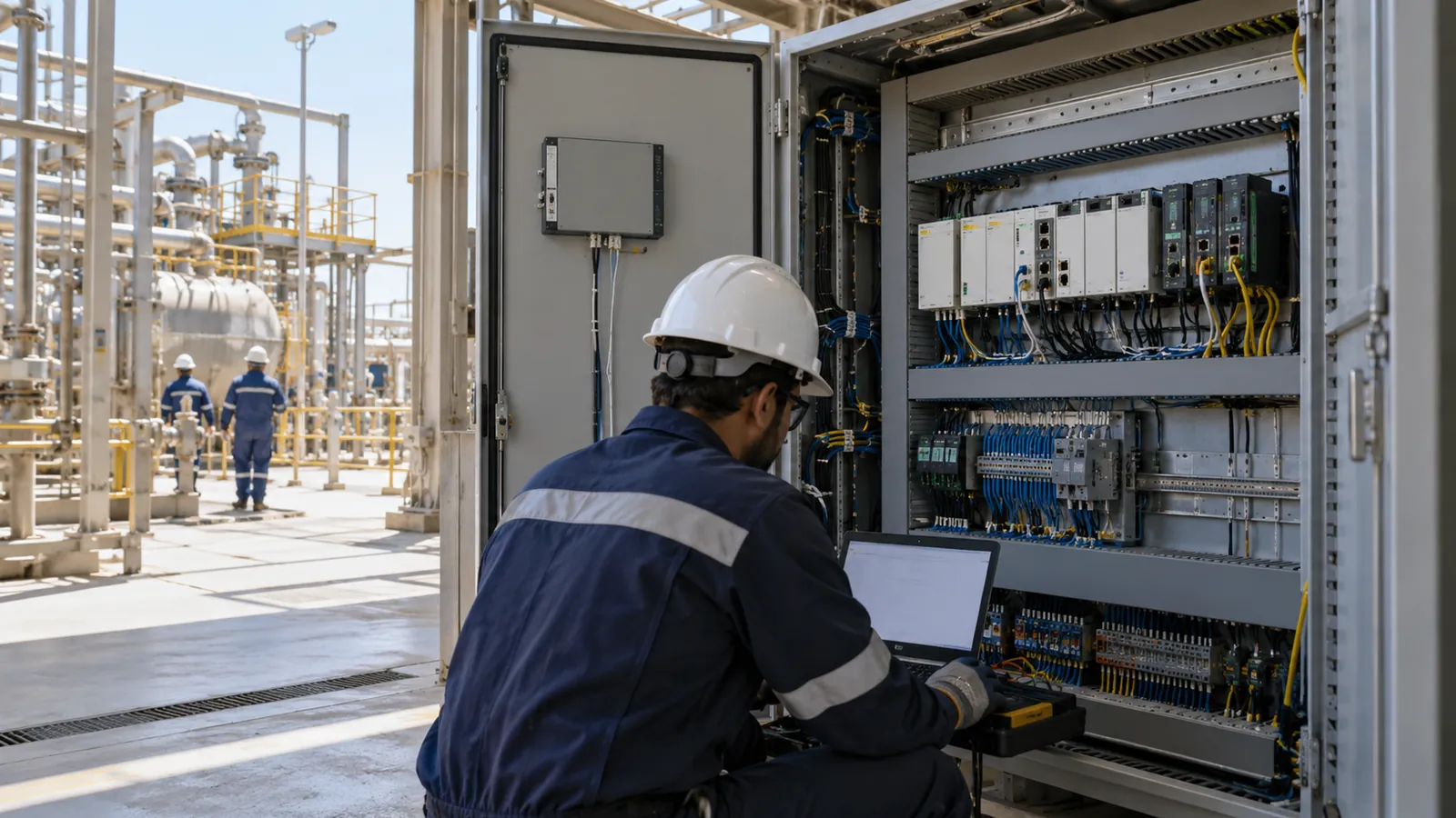 Modicon M580 controller during Schneider Electric PLC programming in Saudi Arabia