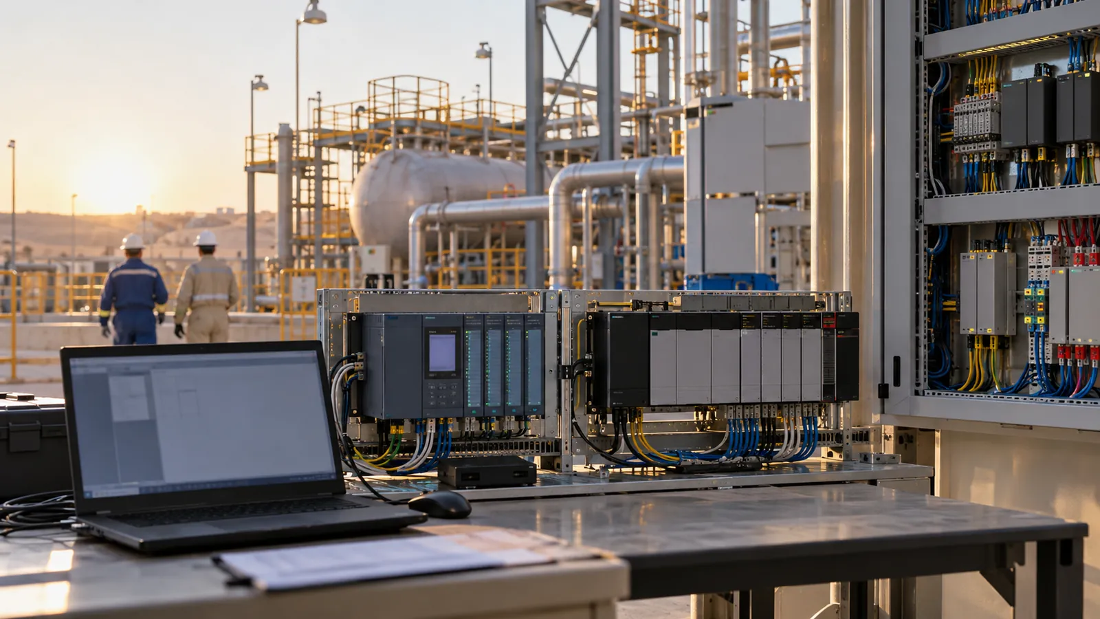 Siemens and Allen Bradley controllers side by side for a Siemens vs Allen Bradley platform decision in Saudi Arabia